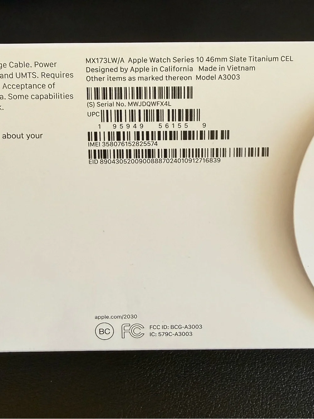 Apple Watch Series 10 46mm Black Titanium